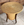 Élégante travailleuse vintage tripode en osier et bois, esprit années 60, tissu intérieur coloré