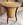 Élégante travailleuse vintage tripode en osier et bois, esprit années 60, tissu intérieur coloré