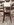 Paire de chaises vintage à dossier et assise garnis, style années 1950