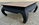 Table basse à opium carrée, en teck massif, pieds éléphant
