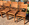 Lot de 10 chaises de bistrot signées ELF indislocables, vintage, années 50 / 70
