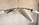 Lustre vintage italien en laiton doré et opaline blanche – Design années 50